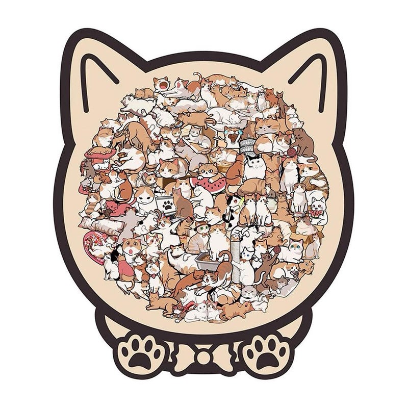 Cross-border wooden puzzle toy figurine, irregularly shaped wooden puzzle game.